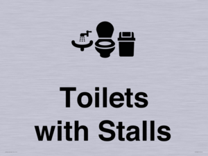 Toilets: Stalls and Wash Basin with Sanitary Bin